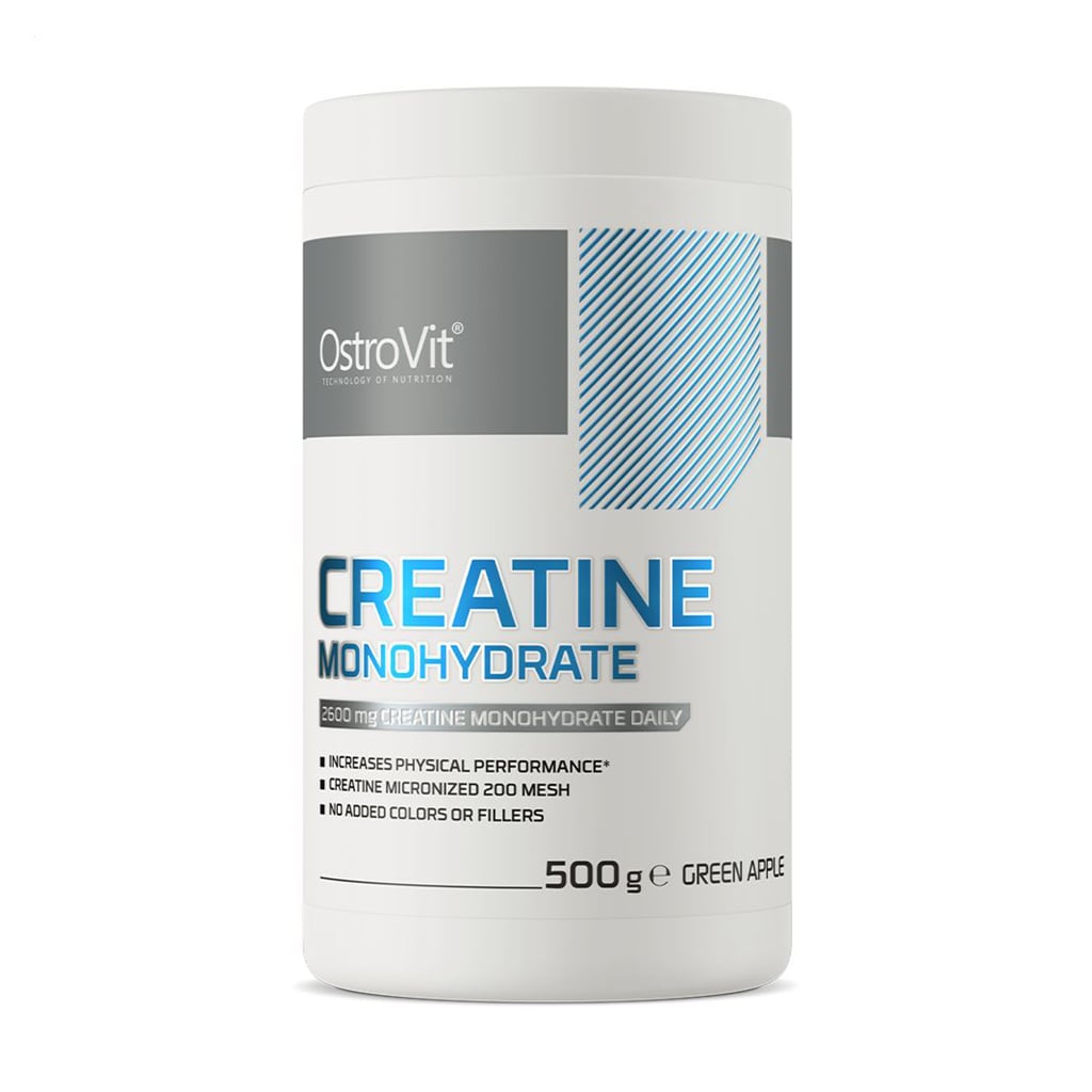 Креатин OstroVit Creatine Monohydrate Зелене яблуко, в порошку, 500 г